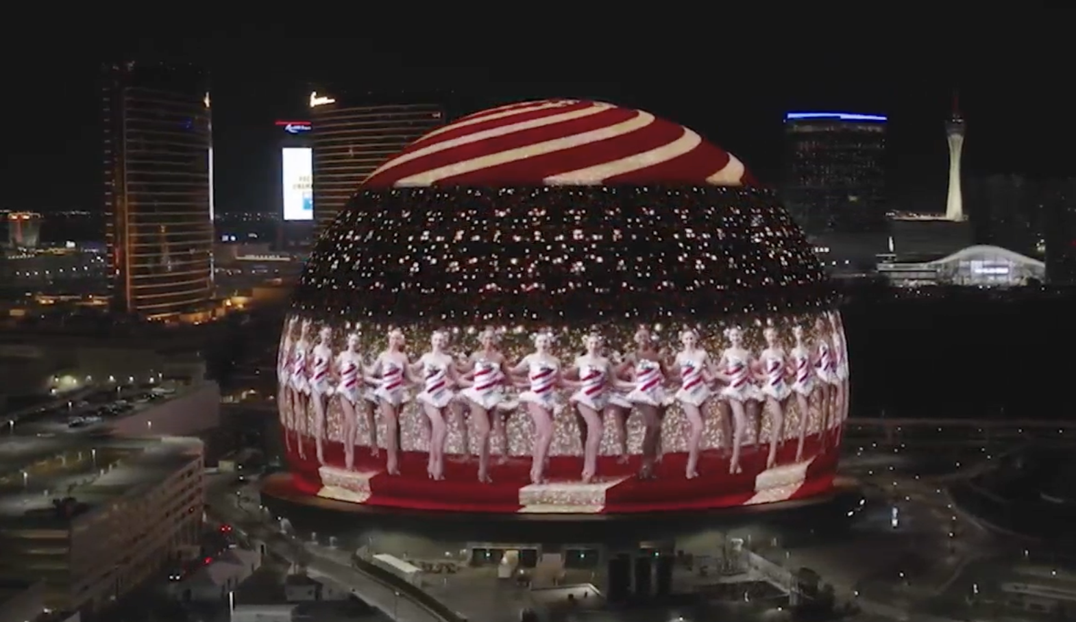 Las Vegas’ Sphere Features Radio City Rockettes in Holiday Exosphere Activation